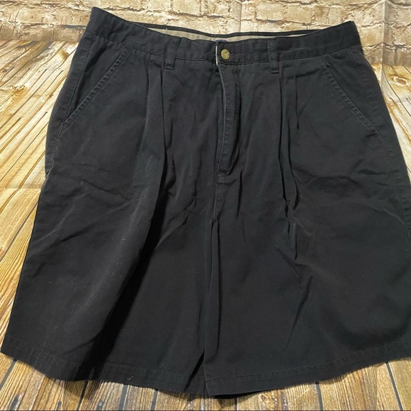 Catalina Black Pleated Cotton Navigator Shorts - Picture 1 of 4